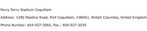 Percy Perry Stadium Coquitlam Address Contact Number