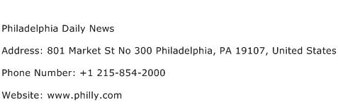 Philadelphia Daily News Address Contact Number