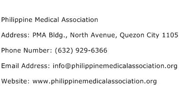 Philippine Medical Association Address Contact Number