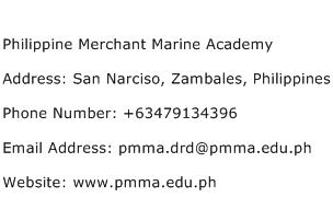 Philippine Merchant Marine Academy Address Contact Number