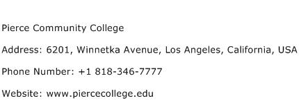 Pierce Community College Address Contact Number