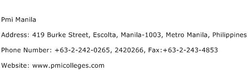 Pmi Manila Address Contact Number