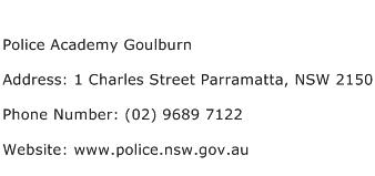 Police Academy Goulburn Address Contact Number