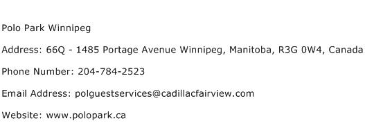 Polo Park Winnipeg Address Contact Number
