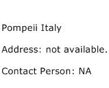 Pompeii Italy Address Contact Number