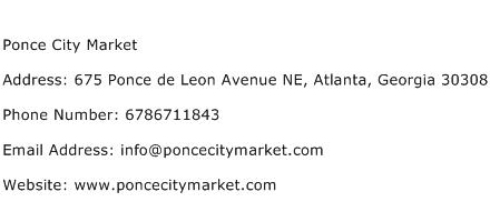 Ponce City Market Address Contact Number