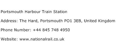 Portsmouth Harbour Train Station Address Contact Number
