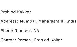Prahlad Kakkar Address Contact Number