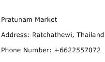 Pratunam Market Address Contact Number