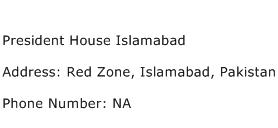 President House Islamabad Address Contact Number