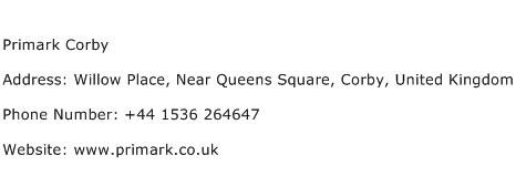 Primark Corby Address Contact Number