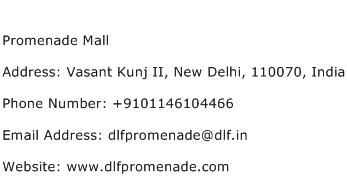 Promenade Mall Address Contact Number
