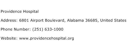Providence Hospital Address Contact Number