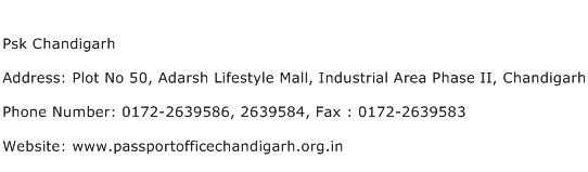 Psk Chandigarh Address Contact Number