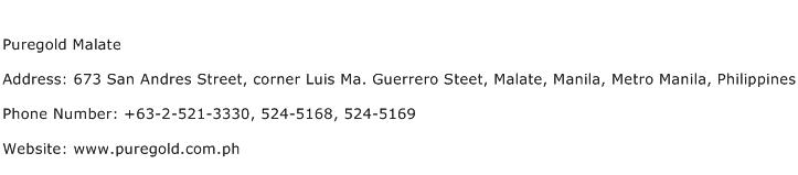 Puregold Malate Address Contact Number