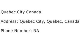 Quebec City Canada Address Contact Number