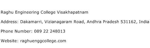 Raghu Engineering College Visakhapatnam Address Contact Number
