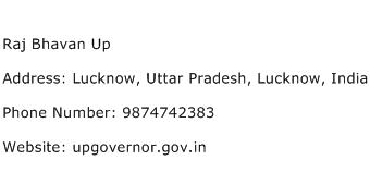 Raj Bhavan Up Address Contact Number