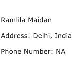 Ramlila Maidan Address Contact Number