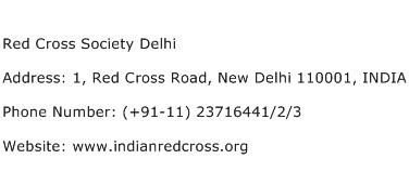 Red Cross Society Delhi Address Contact Number
