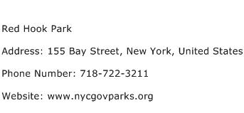 Red Hook Park Address Contact Number