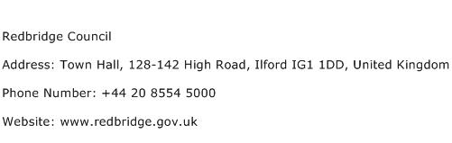 Redbridge Council Address Contact Number
