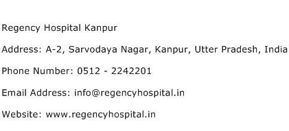 Regency Hospital Kanpur Address Contact Number