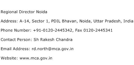 Regional Director Noida Address Contact Number