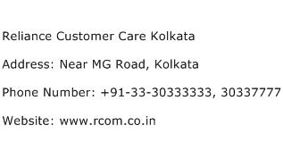 Reliance Customer Care Kolkata Address Contact Number