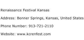 Renaissance Festival Kansas Address Contact Number