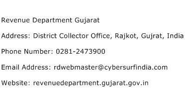 Revenue Department Gujarat Address Contact Number