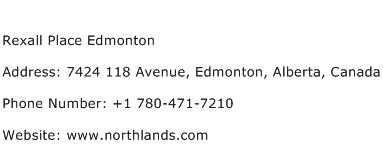 Rexall Place Edmonton Address Contact Number