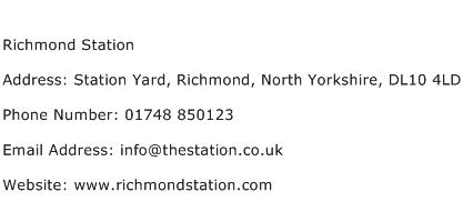 Richmond Station Address Contact Number