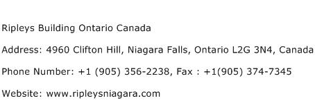 Ripleys Building Ontario Canada Address Contact Number