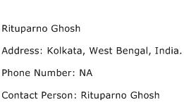 Rituparno Ghosh Address Contact Number