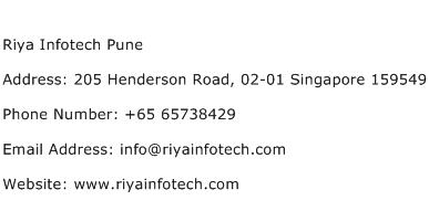 Riya Infotech Pune Address Contact Number