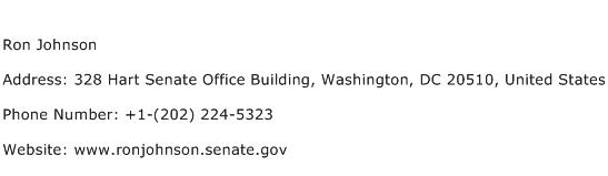 Ron Johnson Address Contact Number