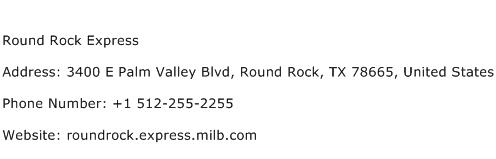 Round Rock Express Address Contact Number