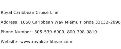 Royal Caribbean Cruise Line Address, Contact Number of Royal Caribbean Cruise Line