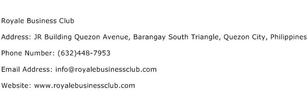 Royale Business Club Address Contact Number