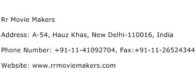 Rr Movie Makers Address Contact Number