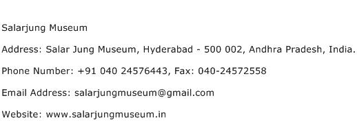 Salarjung Museum Address Contact Number