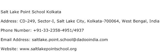 Salt Lake Point School Kolkata Address Contact Number