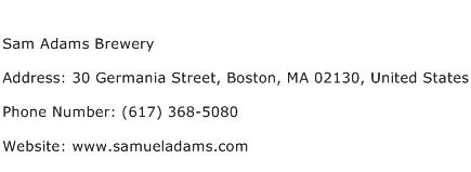 Sam Adams Brewery Address Contact Number
