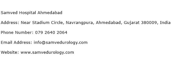 Samved Hospital Ahmedabad Address Contact Number