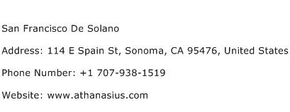 San Francisco De Solano Address Contact Number