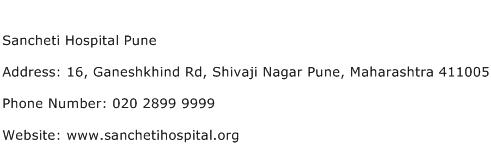 Sancheti Hospital Pune Address Contact Number