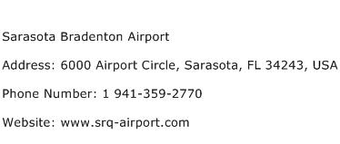 Sarasota Bradenton Airport Address Contact Number