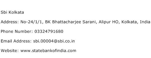 Sbi Kolkata Address Contact Number