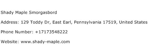 Shady Maple Smorgasbord Address Contact Number